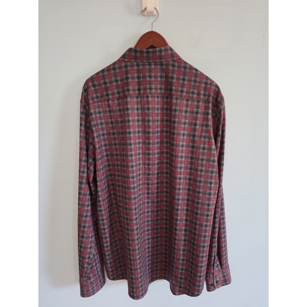 Jos A Bank Traveler's Collection Plaid Button Down 2XL Tall Slim Fit Cotton - Picture 4 of 5